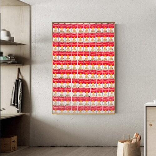 Big Size Poster Andy Warhol Canvas Painting Colorful Soups Abstract Posters and Prints Wall Art Pictures for Living Room Cuadros