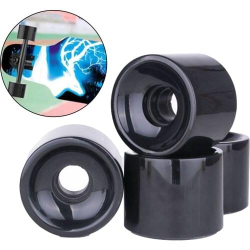 4pcs/Pack Longboard PU Wheel Replacement Skateboard 78A Hardness Wheels Cruising Wheel ABEC-9 Bearings Outer Cover