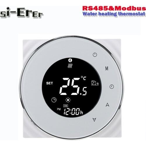 RS485 modbus touch screen thermostat for water heating,3A 24VAV,95-240VAC optional