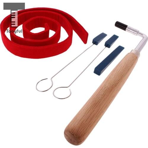 Tooyful Piano Felt Temperament Strip and 3 Rubber Mutes 1 Hammer Kits for Tune Fixing Tool