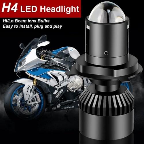 X4 Motorcycle Led H4 HS1 Headlight Bulbs Bi-LED Beam Lens 6000K 6800lm Hi Lo Lamp Scooter ATV Accessories FOR Benali Honda SUZUK