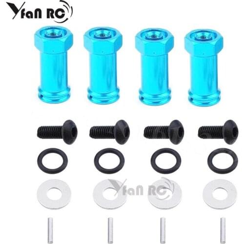 Yfan RC 4-Pack Aluminum 12mm Wheel Extension 30mm Drive Hub Hex Adapter For 1/10 Slash 4x4 Option Parts
