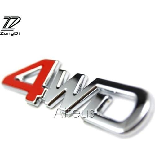 ZD 4WD 4X4 Car 3D Metal Stickers for Fiat 500 Opel Insignia Vectra c Suzuki Swift Sx4 Hyundai Ix35 Creta Ix25 Nissan Juke 2017