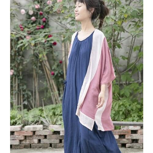 Women Loose Patchwork Irregular Tops Jacket Outerwear Ladies Spliced Coat Female 2021 Summer Sunscreen Coat