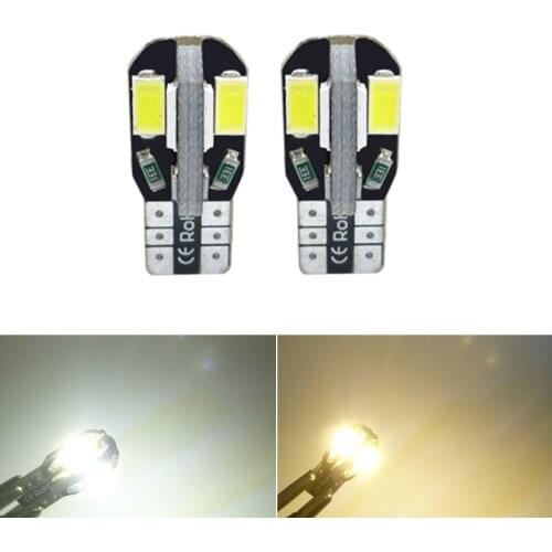2x Led T10 W5W LED 194 168 Car Instrument Panel Lamp Wedge Bulb Clearance Light License Plate Bulb Parking Light 12V Canbus