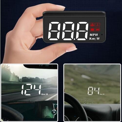 M3 Car Head-up Display Windshield HUD with KM/h MPH OBD2 Overspeed Warning Windshield Projector Auto Electronics for Car Trucks