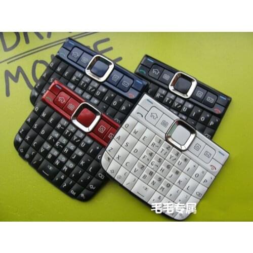 Black/White/Blue/Red 100% New Ymitn Housing Cover Case Keyboards Keypads For Nokia E63