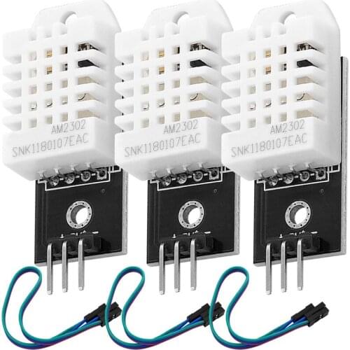 RISE-3Pack DHT22 AM2302 Temperature and Humidity Sensor Module with Cable for Arduino and Raspberry Pi Including EBook