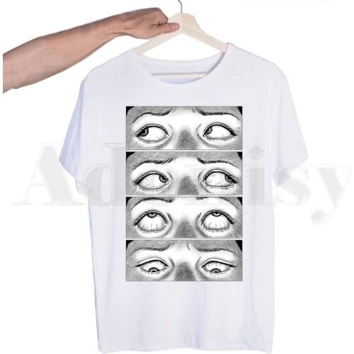 Horror comics Junji Ito Anime Kimono Haori Yukata T-shirt Men Short Sleeve Men Tops T Shirt for Male White T Shirt Women Tees