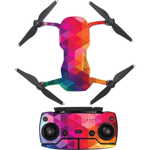 Colorful Line PVC Decal Skin Sticker For DJI Mavic Air Drone + Remote Controller + 3 Batteries Protection Film Cover A0096