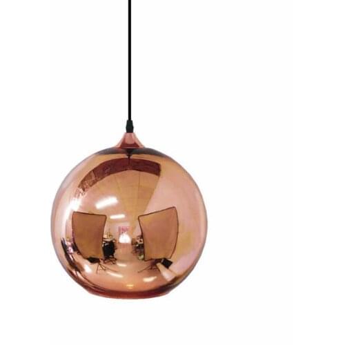 Nordic creative single head chandelier bar counter dining room living room bedroom corridor aisle light glass ball chandelier