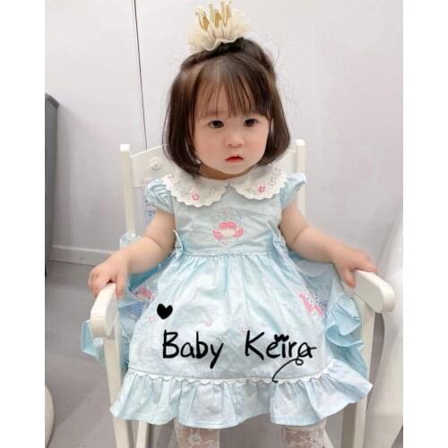 Miayii Baby Clothing Spanish Lolita Shorts Sleeve Embroidery Print Ball Gown Birthday Party Easter Princess Dress For Girl Y3799