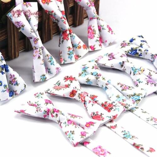 2016 Brand New Hot Mens Flower print Formal Fashion Bow Ties For Men Neck Bowtie Bowknot Necktie Gravatas suits Butterfly