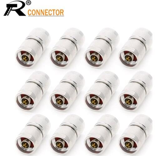 N Type Male Plug to N Male Plug Straight RF Coaxial Cable Adapter Connector 12/50/100pcs