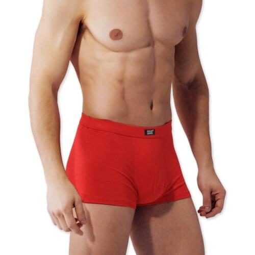 4pcs Mens Natal Underwear Modal Red Gift Box Large Side Solid Color U Convex Mens Shorts Boxers Solid Panties Soft Breathable