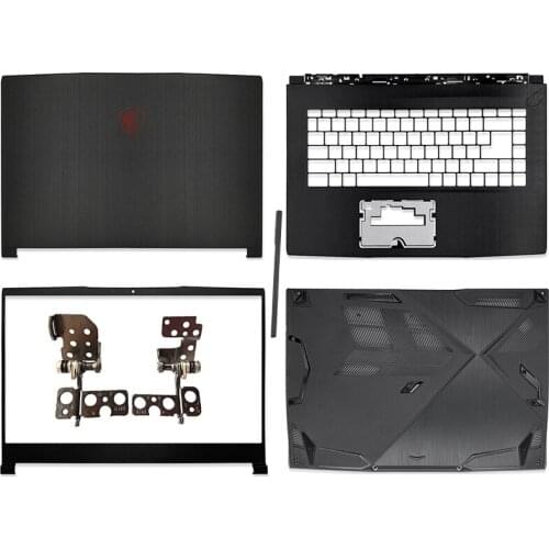 NEW For MSI GF63 GF63VR 8RC 8RD MS-16R1 Laptop LCD Back Cover Front Bezel Hinges Palmrest Bottom Case Hinge Cover Black A Cover