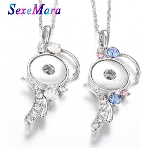 New Rhinestone Snap Button Pendant fit 18mm Snap Buttons SexeMara Snaps Jewelry