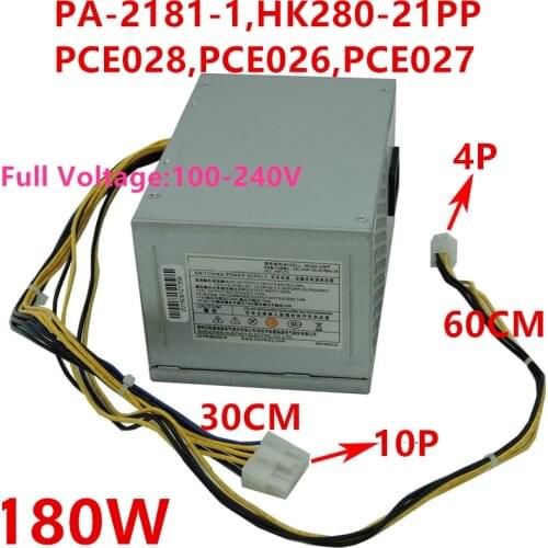 New PSU For Lenovo M4600 M4650 E74 E700 M710T M8600 10Pin 180W Power Supply PA-2181-1 HK280-21PP PCE028 PCE026 PCE027