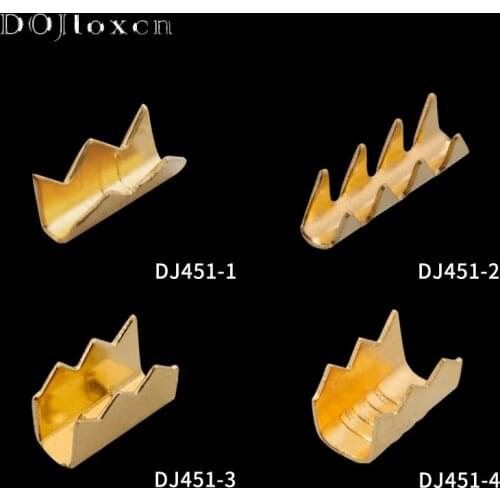 50/100/200/500 Pcs lot Shark Tooth-Shaped Crimping Terminal H62 Brass Wire Buckle Connector 451-1 451-2 451-3 451-4 0.2-4mm2