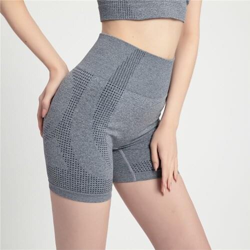 Yoga clothes shorts women peach buttocks tight sports shorts fitness training quick-drying elastic five-point shorts