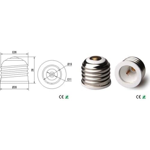 Fireproof PBT E26 To E11 Lamp Holder Converters