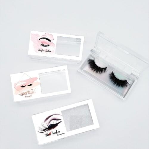 Wholesale 3D Mink Lashes Cases Package Eyelash Packaging Box Lash Boxes Packaging Custom Logo Plastic Clear Lash Boxes In Bulk