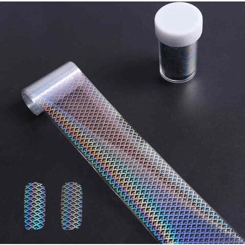 Fish Scale Nail Art Transfer Sticker Holographic Laser Starry Nail Foil 4*100cm Manicure For Nail Art Decorations
