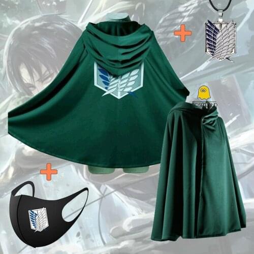Attack on Titan Anime Cloak Shingeki No Kyojin Cosplay Cape Scouting Legion Wings of Liberty Levi Ackerman Eren Hange Zoe Outfit
