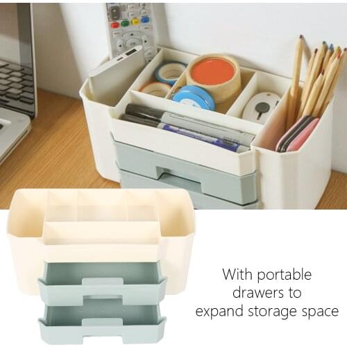 Plastic Makeup Organizers Storage Box Cosmetic Drawers Jewelry Display Box Case Desktop Make Up Container Boxes Organizer