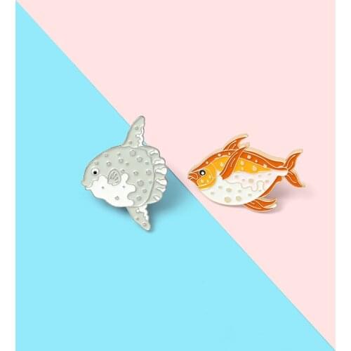 Underwater World Enamel Pin Custom Cute Tropical Fish Brooch Bag Clothes Lapel Pins Badge Animal Jewelry Gift for Kids Friends