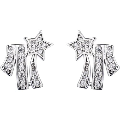 New Arrival Stud Earrings Star Cube Earrings Male And Female Models Fashion Silver Gold Jewelry Hypoallergenic GLE5779