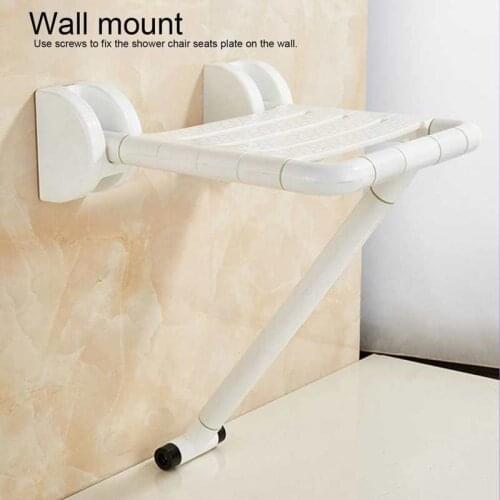 Foldable Shower Seat Bench Wall Mounted Shower Seats Foldable Bathroom Safety Anti Slip Bench for Elderly Toilet Bath