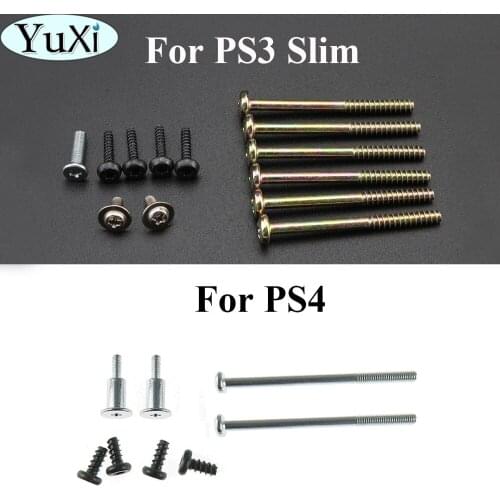YuXi 1Set Rubber Plug Screw Hole Pad Dust plug Plastic Pad For PS3 Slim 2000 3000 For PS4 Console