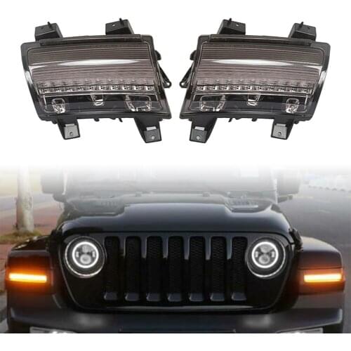 2pcs Car Wheel Eyebrow Streamer LED Light Left & Right Turn Signal Lamp For Jeep wrangler JL 2018 2019 2020