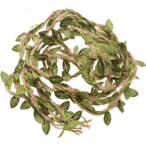 5 M/ 10M Artificial Leaves hemp rope wedding party decoration linen rope photo wall jewelry hemp rope flower crafts