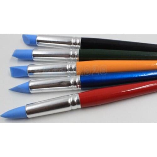 10pcs Colorful 5pcs 16cm Art Craft Clay Pottery Tools Modeling Sculpture Sculpting Carver Carving Tools Set 5 colors Great