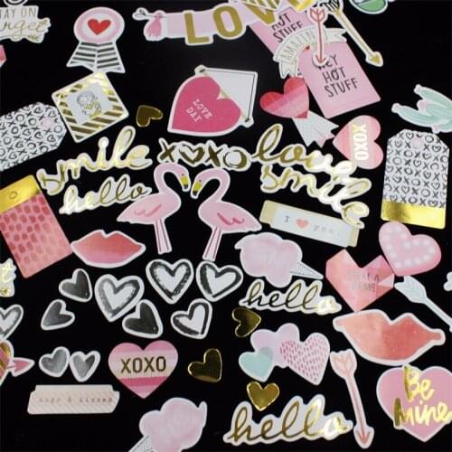 65pcs Pink Life Colorful Cardstock Die Cuts for Scrapbooking Happy Planner/Card Making/Journaling Project DIY