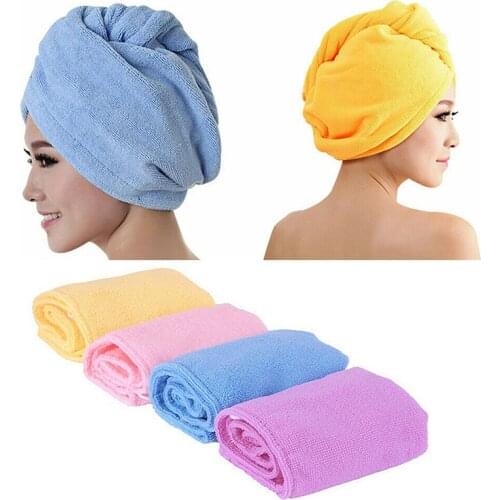 Rapid Drying Hair Towel Microfiber Soft Skin Friendly Warp Hat Quickly Hair Drying Cap Bath Tool Shower Towel Women Lady Toallas