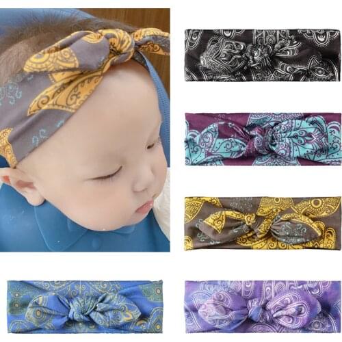 NEW Fashion Childrens Hair Band Soft Comfortable Baby Hairband Turban Bandage Bow-knot Elastic Colorful Hair Accessories
