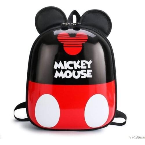 Disney Mickey mouse Childrens School Bag Kindergarten Boy Girl Baby Backpack Minnie Cute Plush Bag Cartoon egg shell Backpack