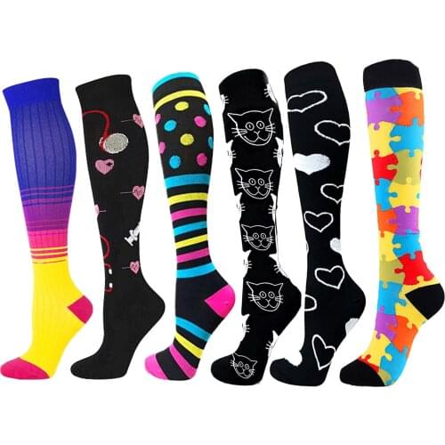 Dropship Compression Socks For Varicose Veins 20-30 Mmhg Best Atheletic Football Golf Tube Outdoor Running Sports Compress Socks