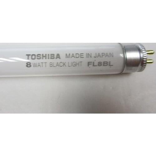 2pcs,TOSHIBA NEC FL8BL 8W BL fluorescent lamp tube,8WATT Black Light,UVA 8 Watt 365nm bulb