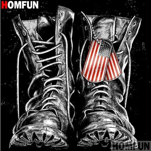 HOMFUN Full Square/Round Drill 5D DIY Diamond Painting "Shoes" Embroidery Cross Stitch 5D Home Decor A16714