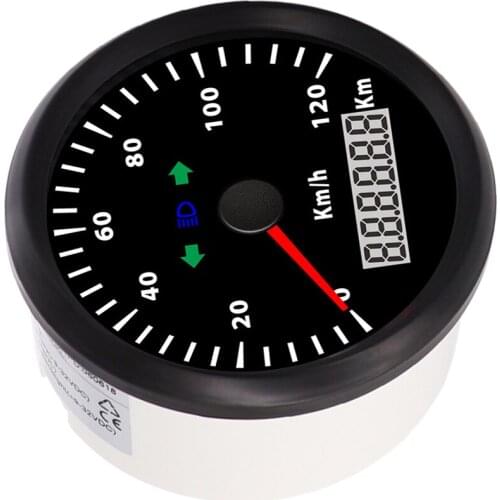 120 KMH Motorcycle Speedometer Digital GPS speed Gauge Meter Water proof Steel Bezel for Car Motor Vessel ATV UTV Red Backlight