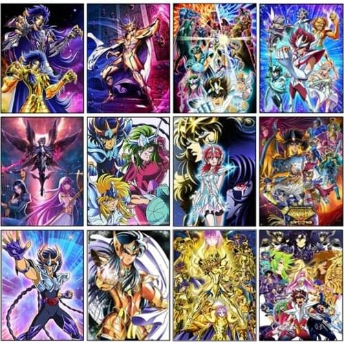 Saint Seiya Cartoon Canvas Painting Anime Wall Art Character Posters and Pictures Decorate Living Room and Childrens Room