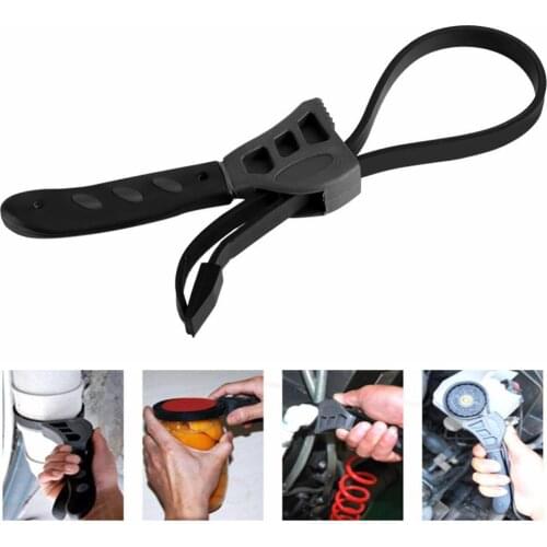 500mm Rubber Strap Wrench Jar Tighten Loosen Plumbing Tool Oil Filter Spanner