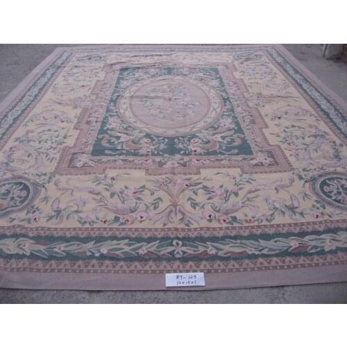 Free shipping 10K 12'X15' needlepoint rugs, 100% New Zealand handmade wool rugs