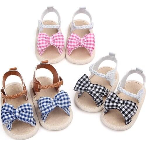 2020 New Newborn Baby Soft Anti-Slip breathable Shoes Toddler Infant Summer Sandals Princess bow High Quality baby girls shoes