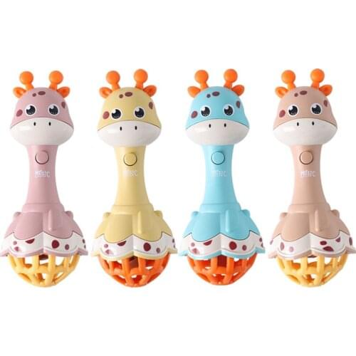 0-3 Years Childrens New Cartoon Music Stick Toy Ringing Sound Light Toy Baby Hand Clutching For Baby Kids Fun Gift Random Style