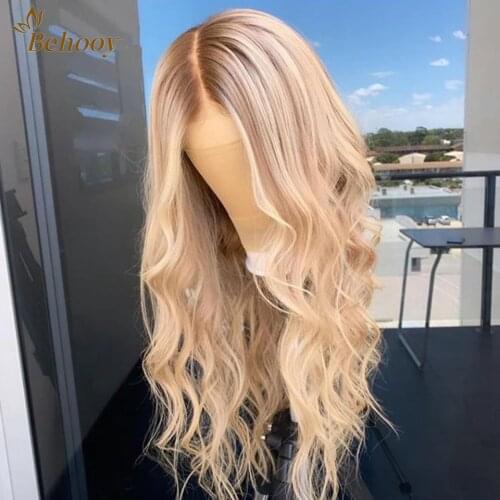 Ombre 613 Blonde Synthetic 13x4 Deep Part Lace Front Wigs For Black Women Cosplay Glueless Heat Resistant Daily Wig Baby Hair